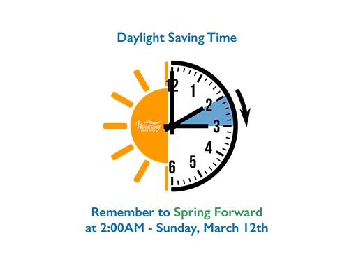 Daylight Saving Time this Sunday, March 12th >